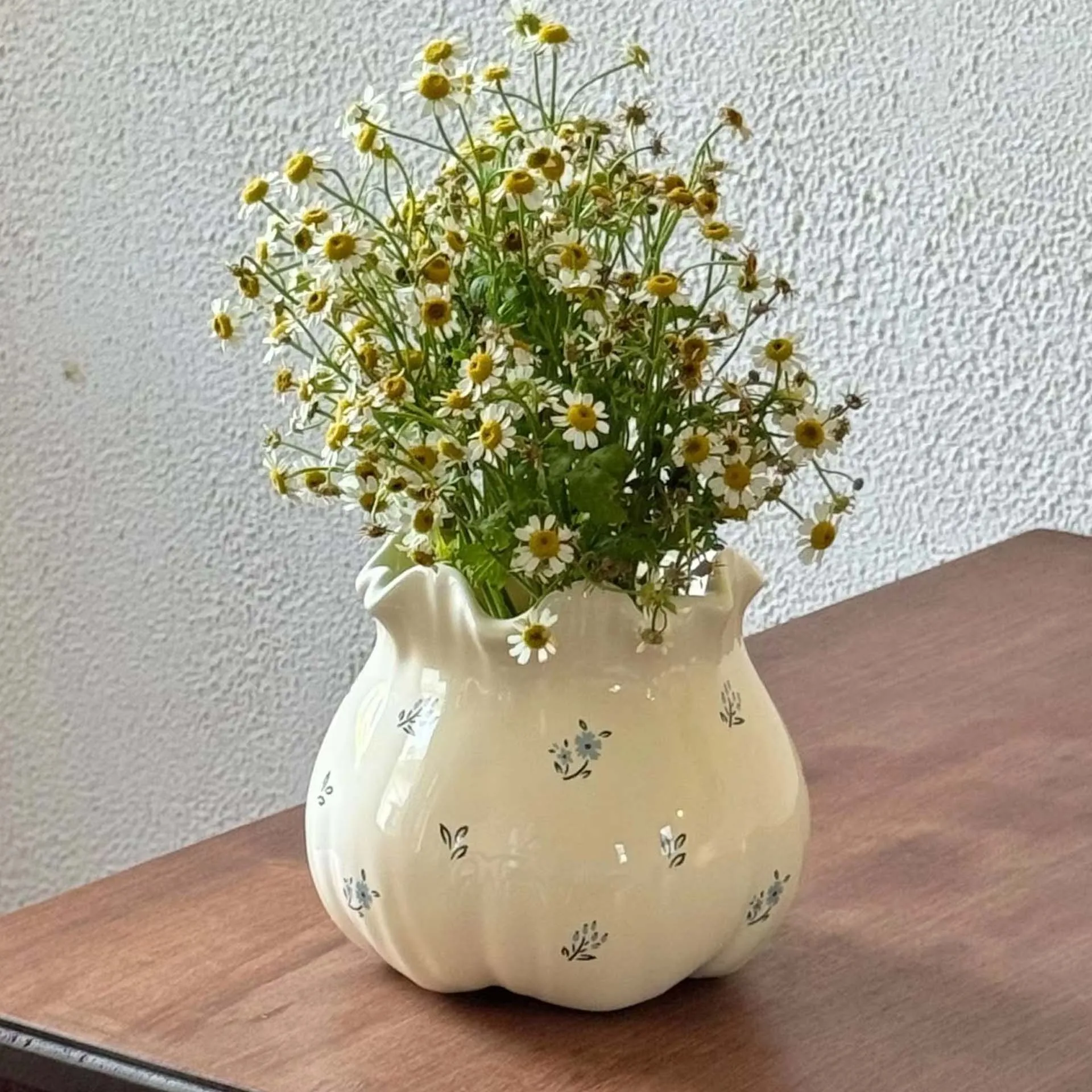 White Ceramic Vase For Plant Hydroponics Home Decoration Living Room Decor Flower Vase Garden Plant Accessories Floral Pastoral