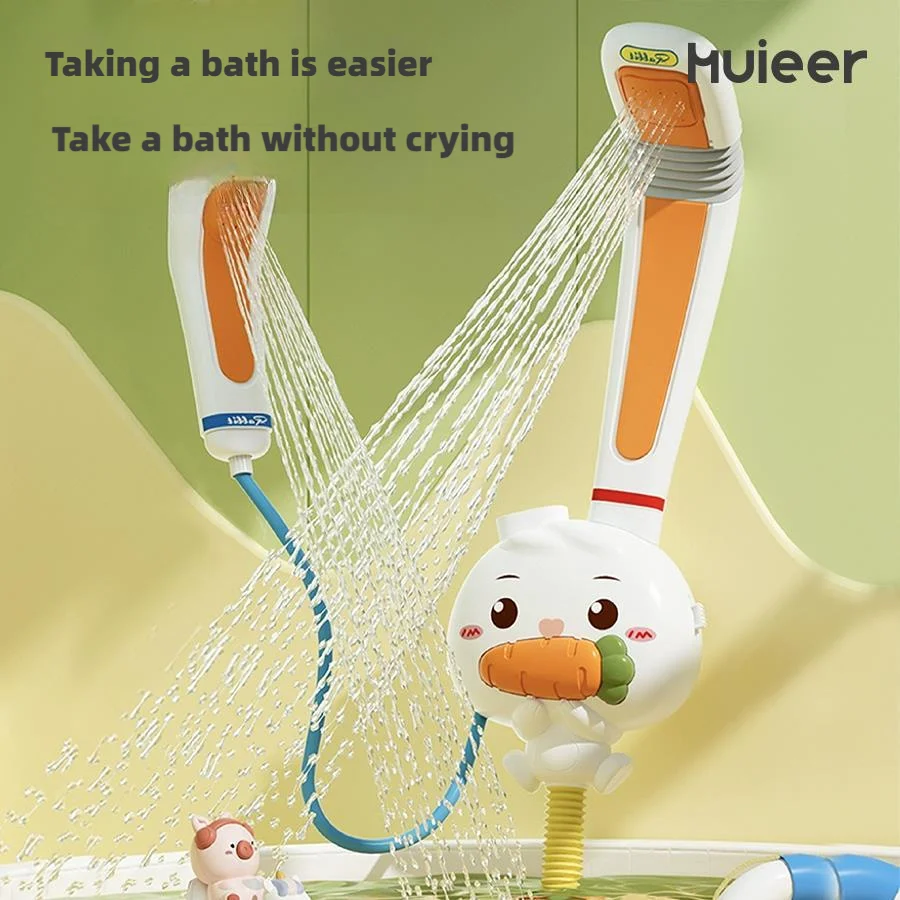 Children's Rabbit Shower Bath Toys Baby Removable Electric Water Spray Toy Waterproof with Shower Heads Bathroom Toys