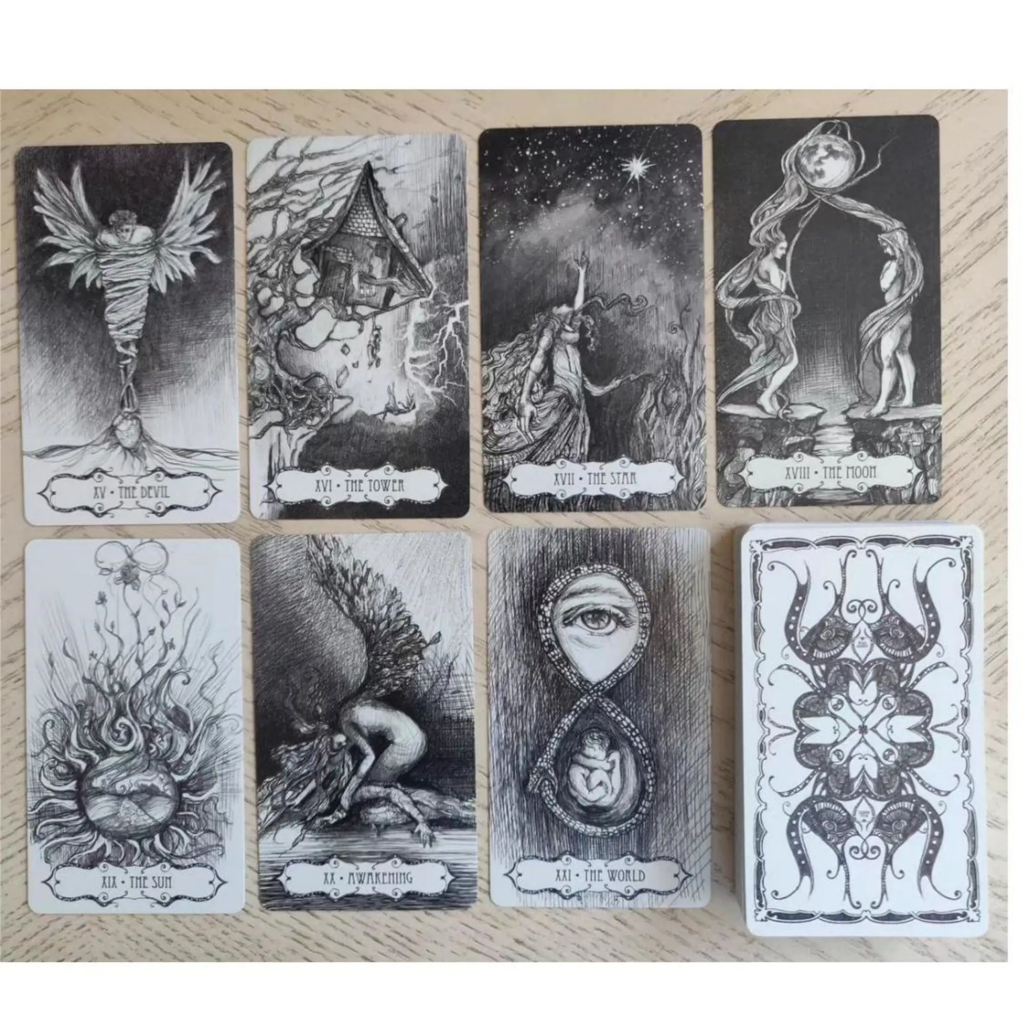 New Tarot of the Abyss 12x7cm English Card Leisure Board Game with Instruction Booklet Card Family Entertainment Kids Toys