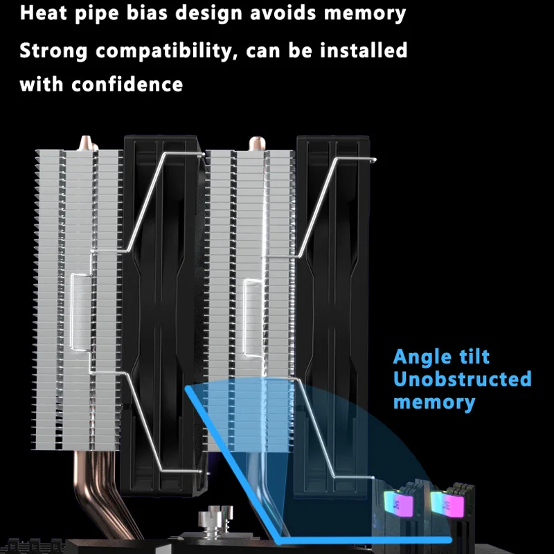 HUANANZHI 6 أنابيب الحرارة وحدة المعالجة المركزية برودة 4PIN PWM ثابت اللون مروحة ملونة برج مزدوج تبريد الهواء المبرد ل LGA1700 115X AMD AM5 AM4