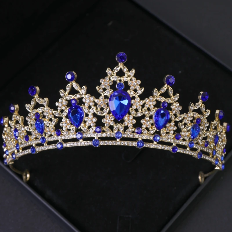Coronas elegantes de cristal para fiesta de graduación, Tiaras y coronas de Reina para mujer, accesorios para el cabello de boda, joyería, regalos de aniversario