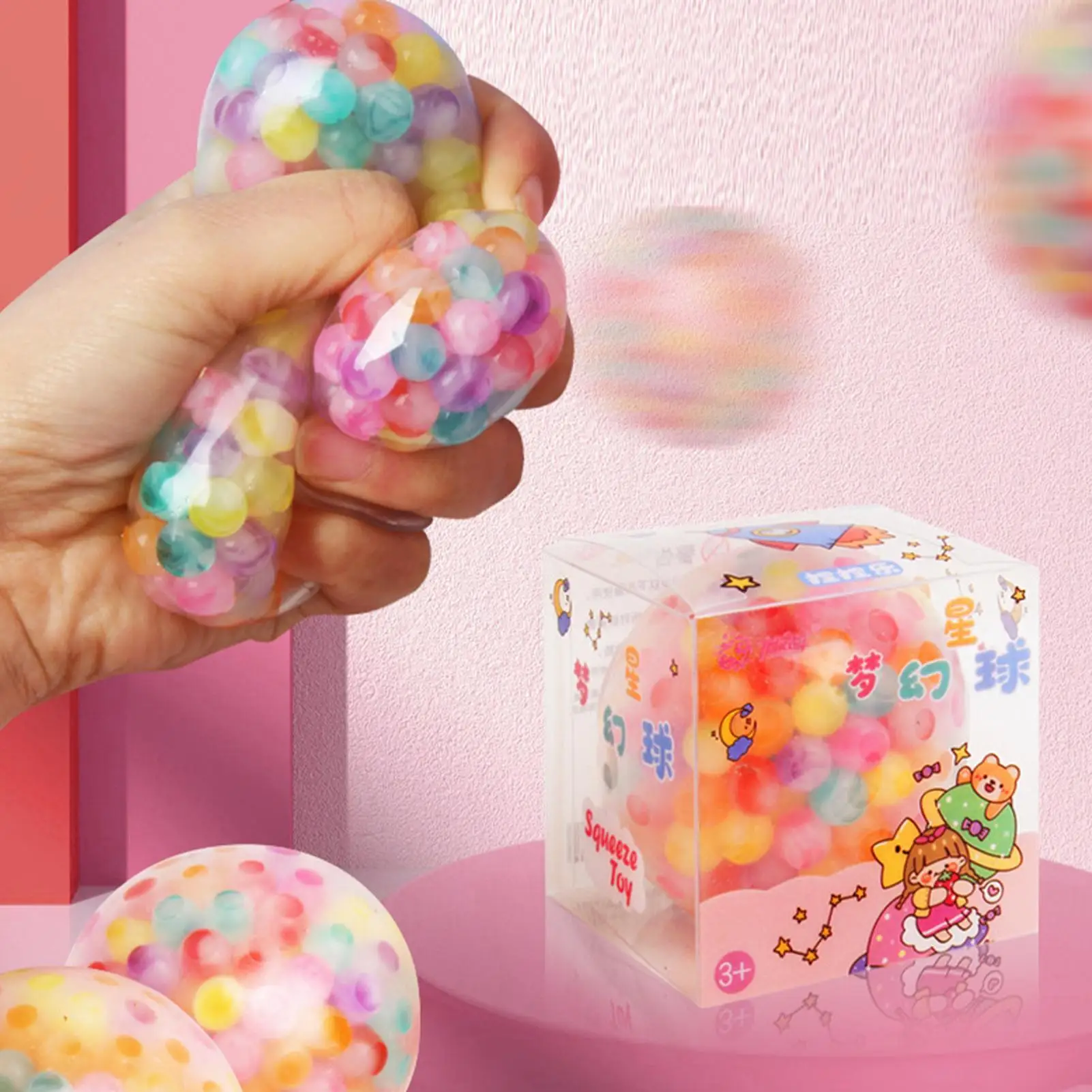 

Мягкие сенсорные игрушки-антистресс в виде мячиков с медленным восстановлением формы, с бусинами, для детей, для использования в классе, школе, работе, учебе, дома, в путешествиях, для релаксации