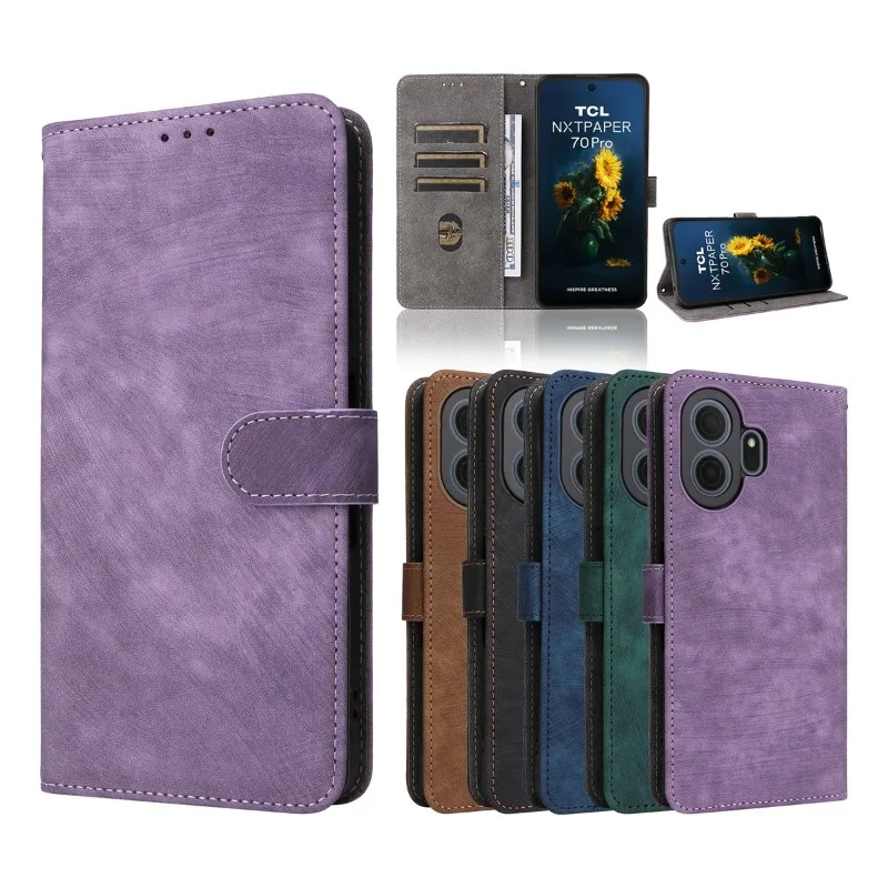 

Flip Case For TCL NxtPaper 70 Pro 5G Card Slot Magnetic Leather Cover For TCL NxtPaper 70 Pro 5G Wallet Shell