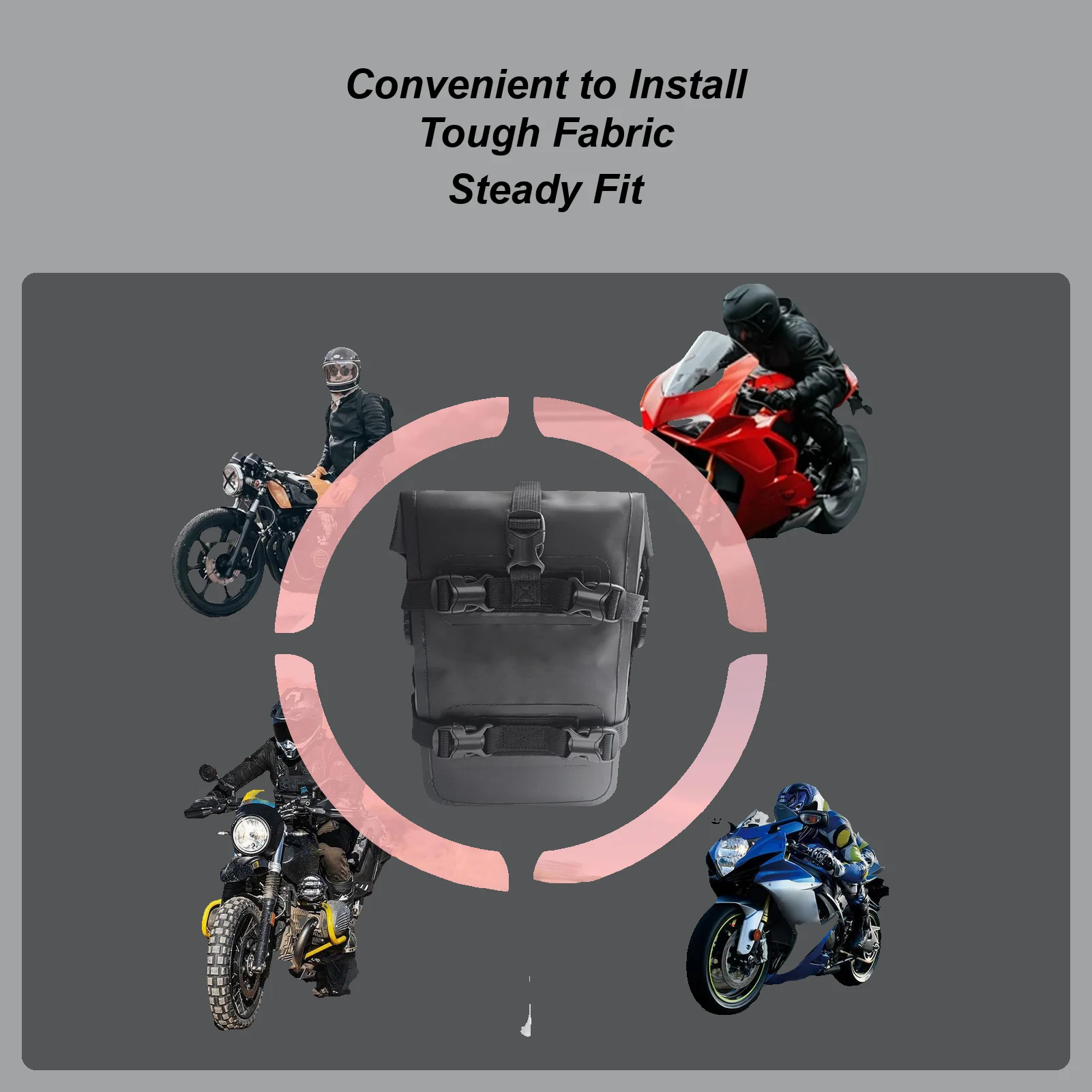 

Motorcycle Crash Bar Bags Waterproof Riding Backpack Saddle Bag For Long Distance Touring Daily Commuting Outdoor Adventure Road