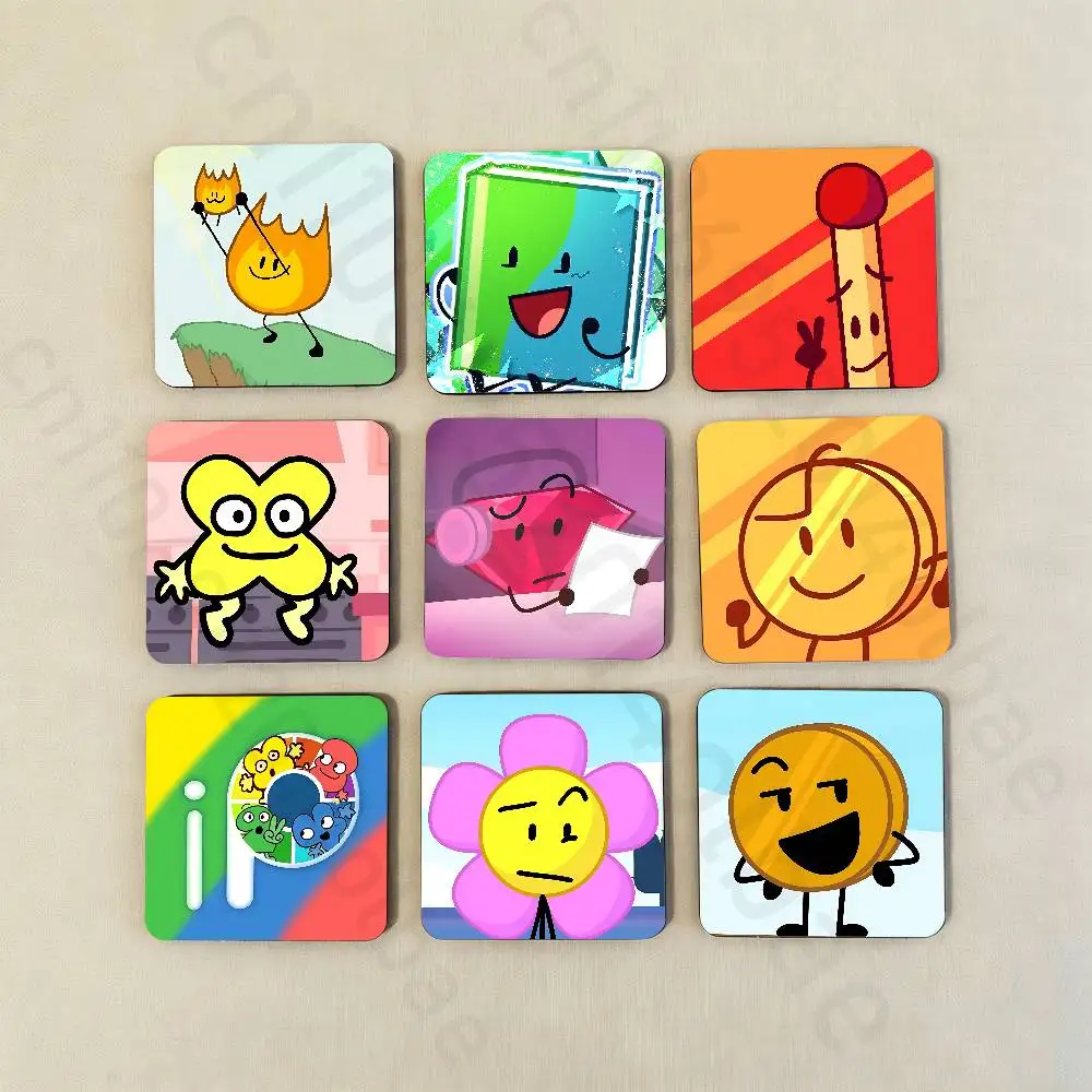 

B-Battle for Dream I-Island BFDI Fridge Magnet Personalized Magnetic Durable Plastic Square Picture Surface Fridge Magnets