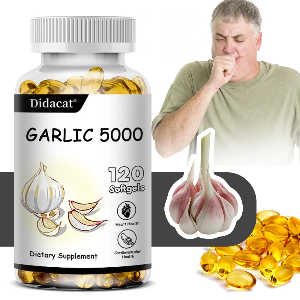 

Garlic Oil Extract Capsule Immune and Cardiovascular Support Increase Glutathione Level Cellular Detox