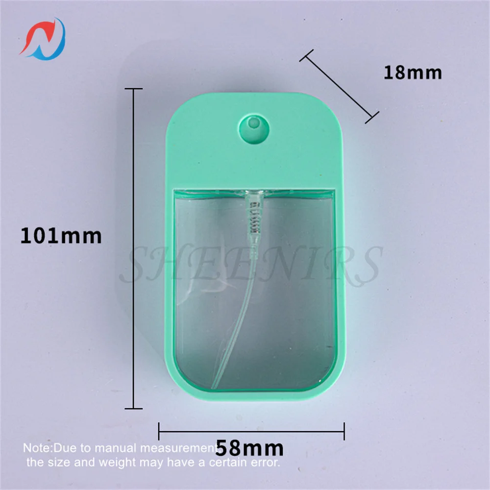 50pcs 45ml Card Spray Bottle Hand Sanitizer Alcohol Bottles Refillable Bottletravel Press Portable Sub-bottling Cosmetic Tool