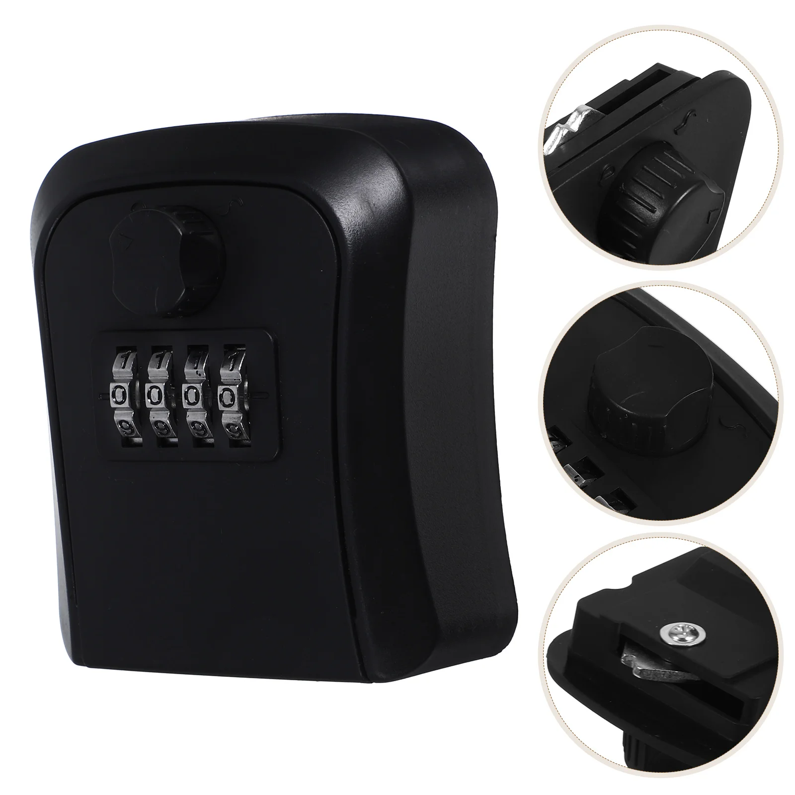 Key Lock Box ABS Construction Password Lock Box Wall Mounted Security Safe for Outdoor House Keys Protection