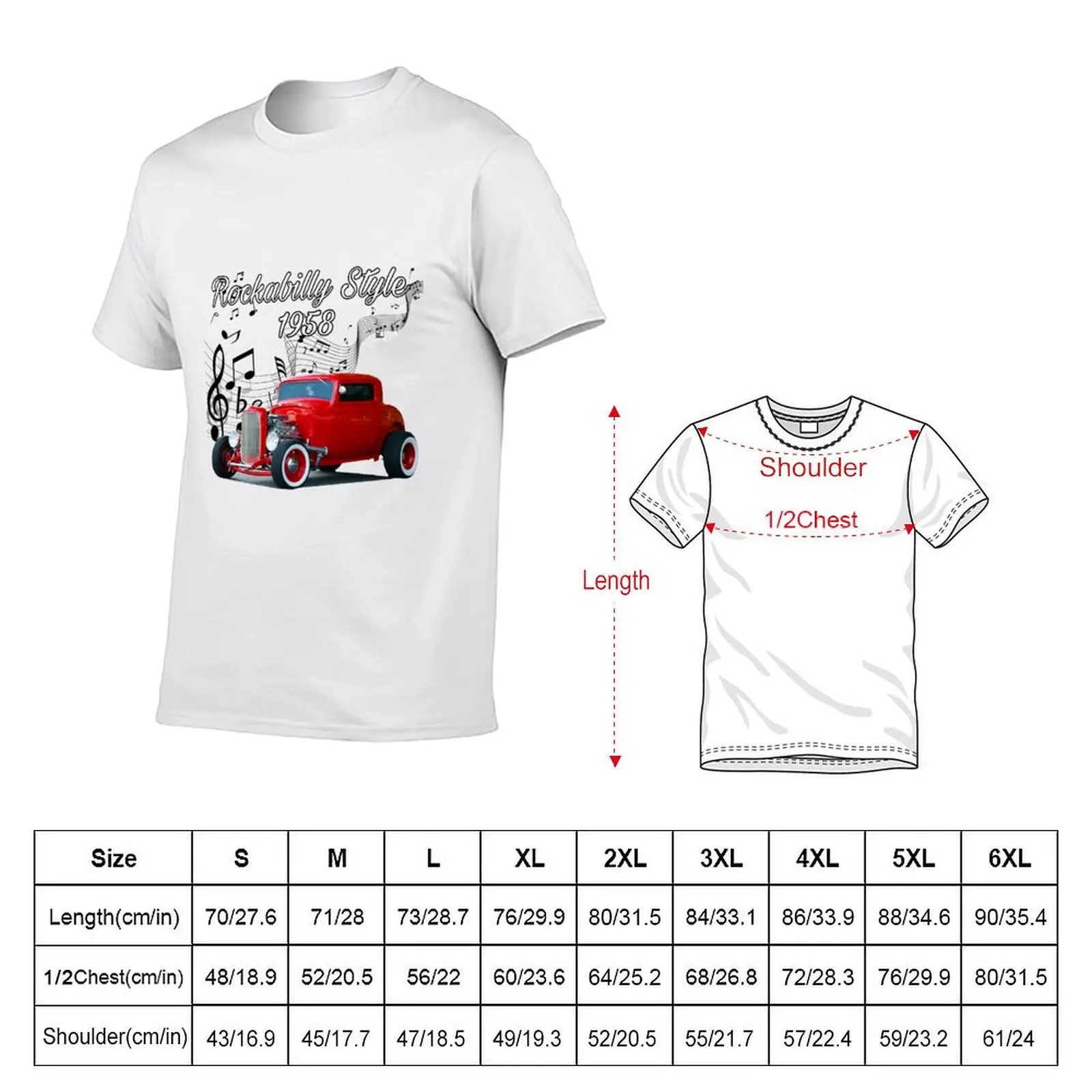 Rockabilly Style T-Shirt anime tshirt man t shirt graphic T-Shirt