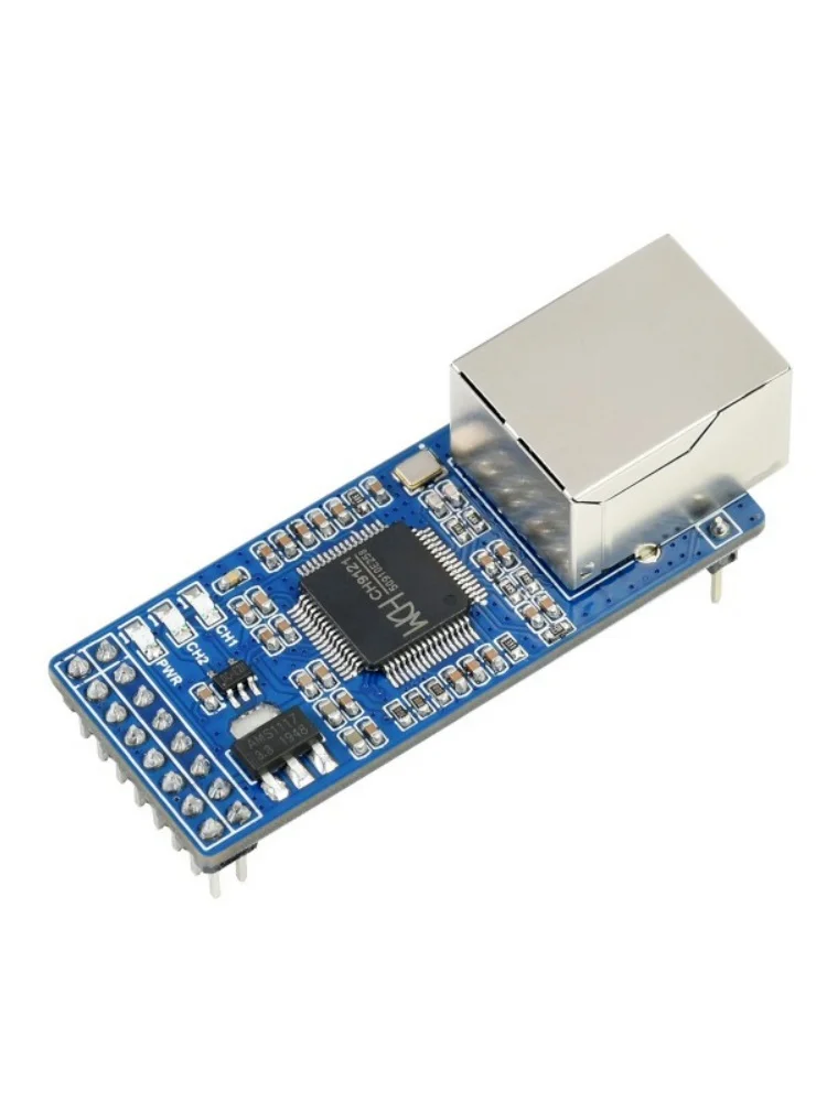 Waveshare 2-CH UART To Ethernet Converter, Serial Port Transparent Transmission Module