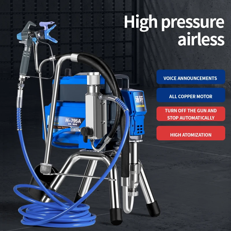 مكبس كهربائي جديد ماكينة رش بدون هواء عالية الضغط مستحلب طلاء اللاتكس مسدس رش الطلاء ماكينة رش الطاقة