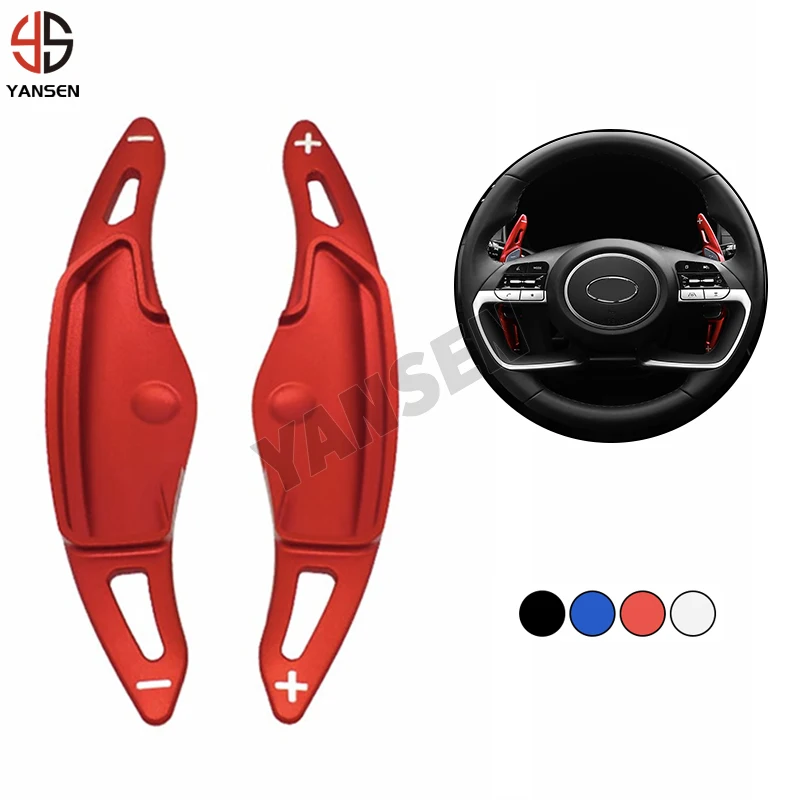 

Red Alloy Steering Wheel DSG Extension Sticker Paddle shifter For GENESIS G70 Hyundai Tucson NX4 Accessories