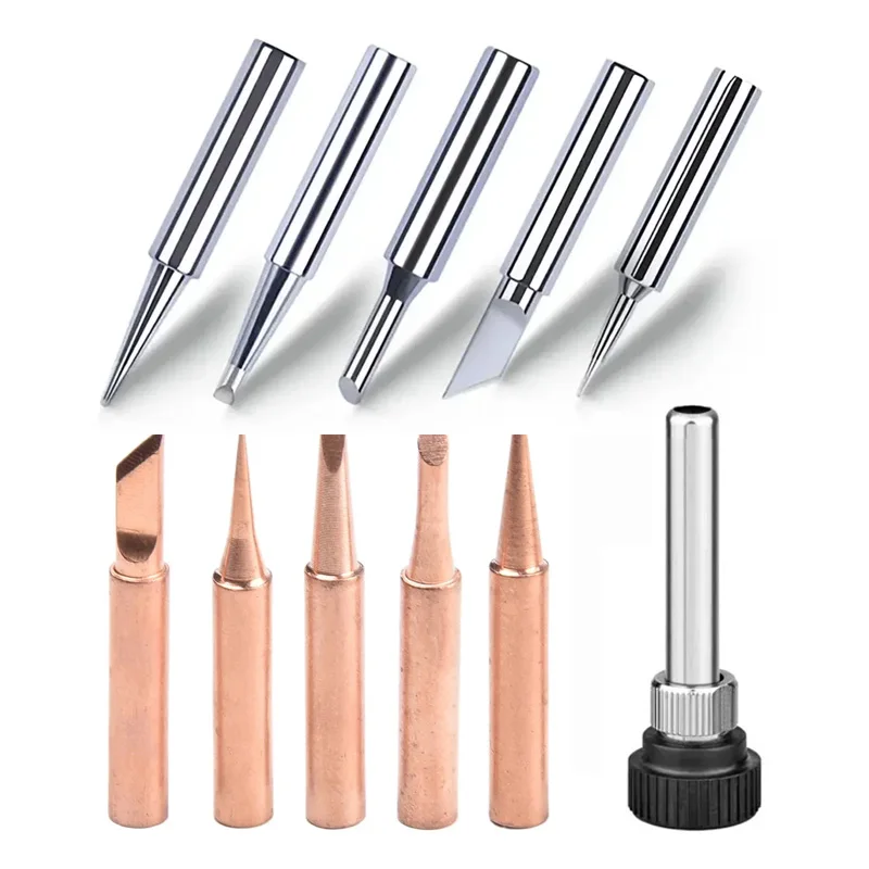 

Набор из 5/6 шт. паяльных жал 900M: внутренний нагрев, медные, для электрического паяльника