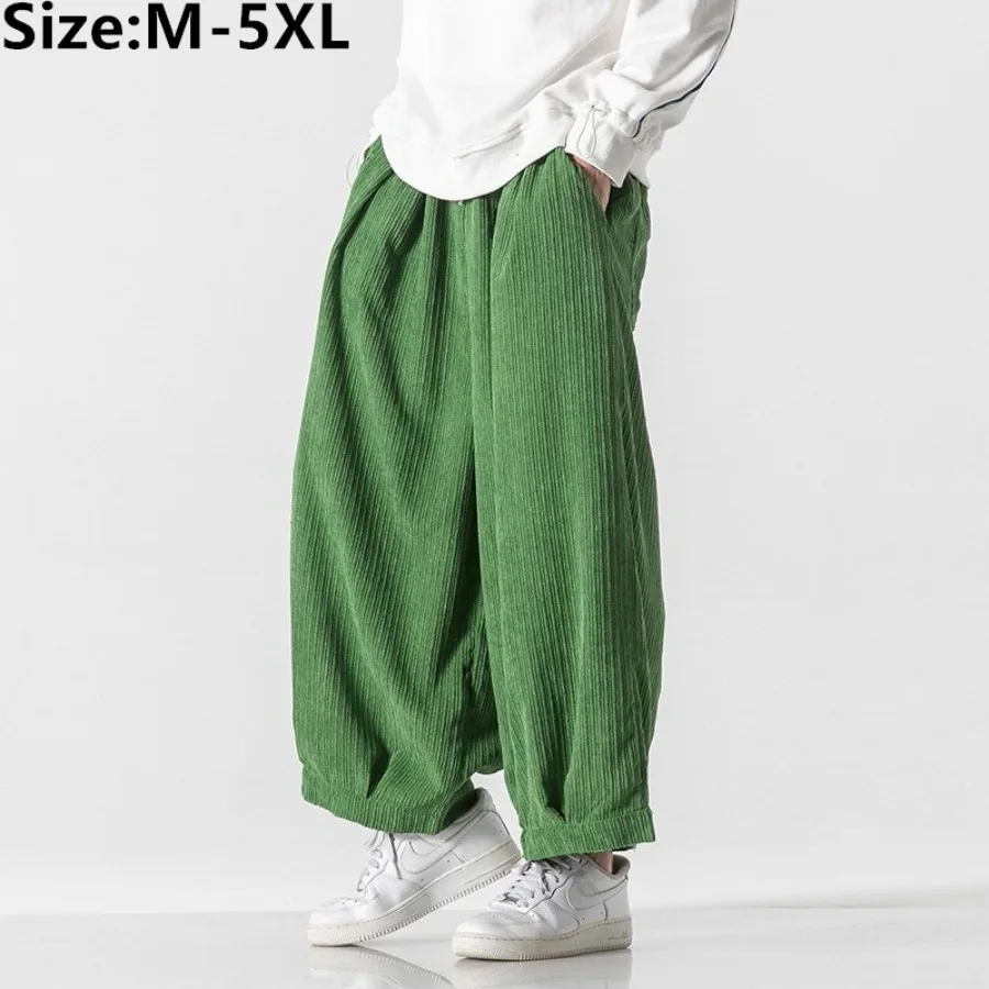 

2026 New Men Corduroy Casual Pants Streetwear Harem Pants Fashion Men Woman Long Trousers Loose Male Oversized Sweatpants M-5XL