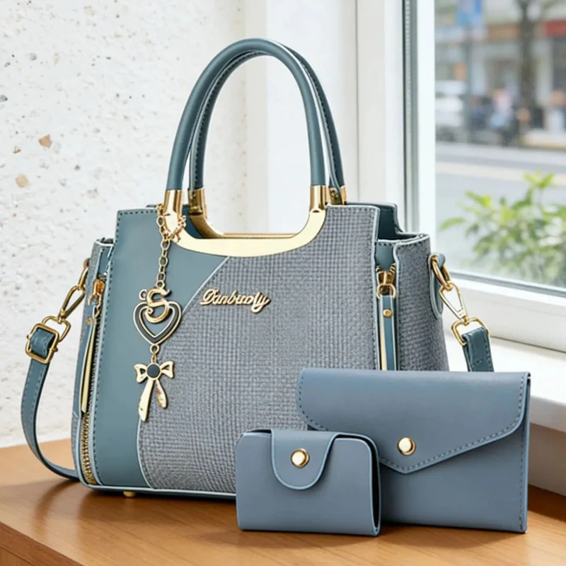 Elegante Conjunto de Bolsos de Mano para Mujer, Bolsos Bandolera Multicolor, Material PU Casual, Perfecto para Todas las Temporadas, Regalo Ideal para el Día de la Madre