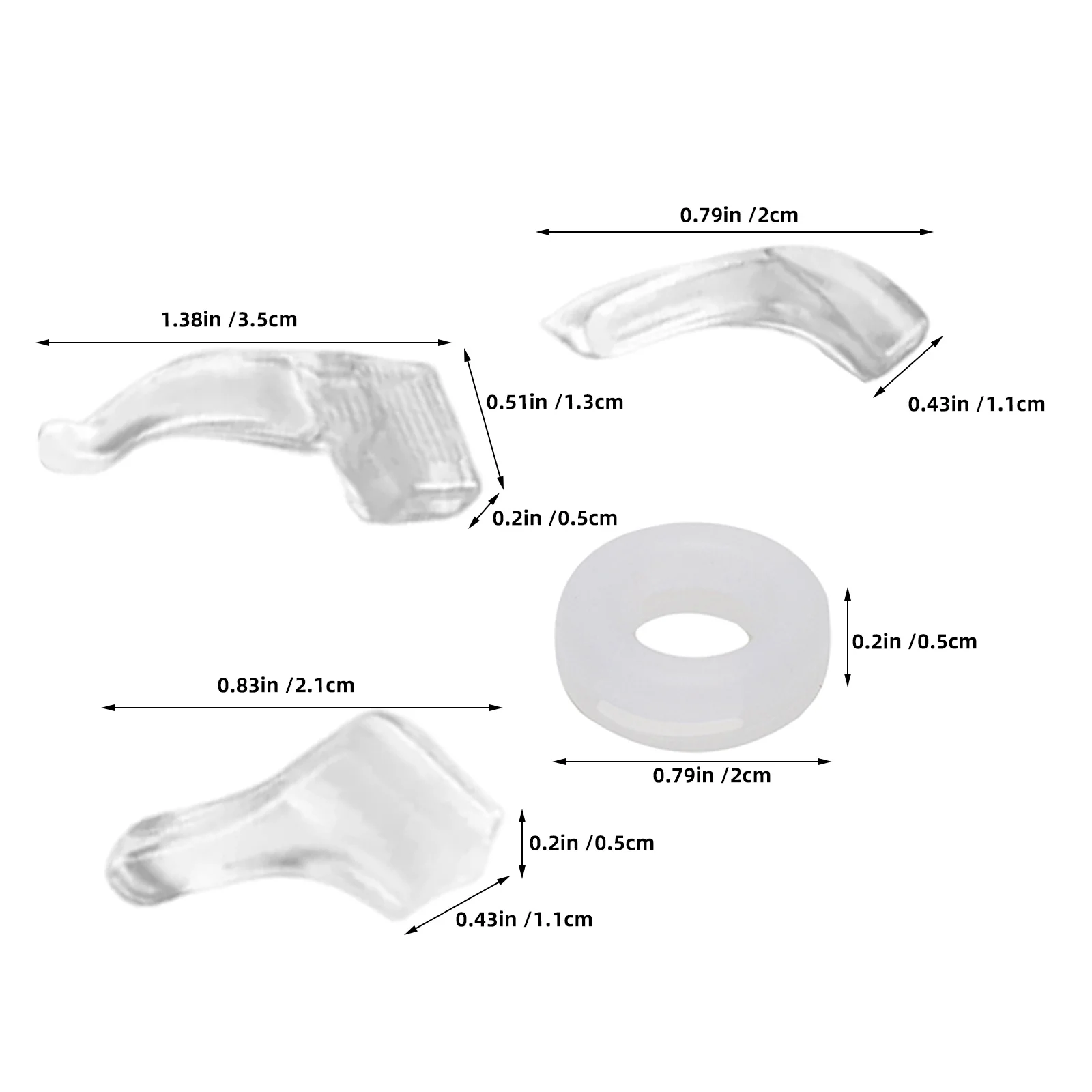 20 زوجًا من مقابض الأذن النظارات المضادة للانزلاق من السيليكون معبد كم التجنيب للنظارات الشمسية تناسب آمن أثناء الركض الرياضي