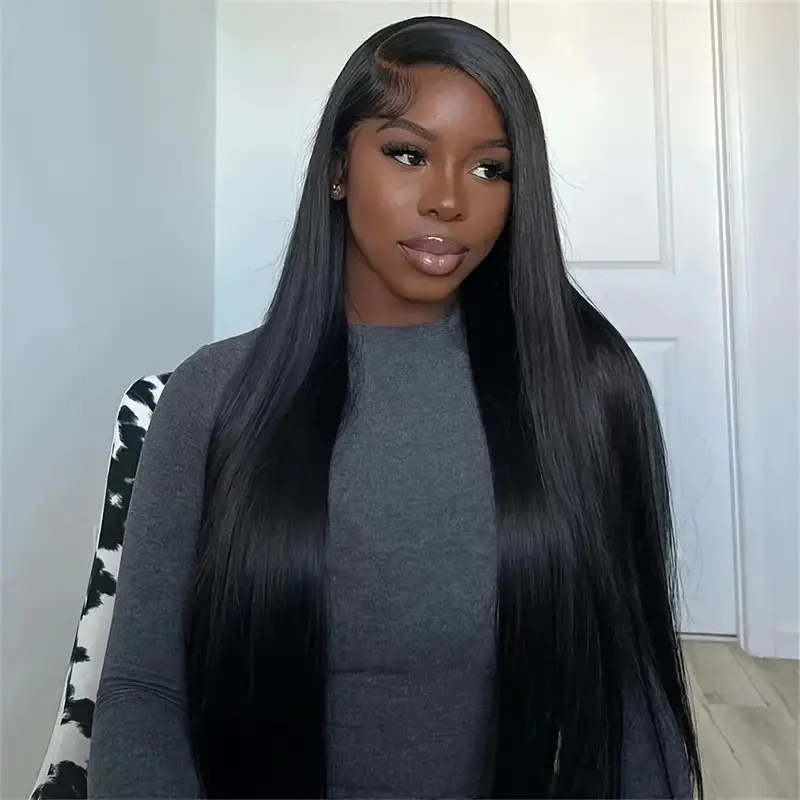 Rosabeauty 13x6 Straight Lace Front Wig 100% Human Hair 8 40 Inch 13X4 Frontal 5X5 Glueless Ready to Wear Wigs 250% For Women