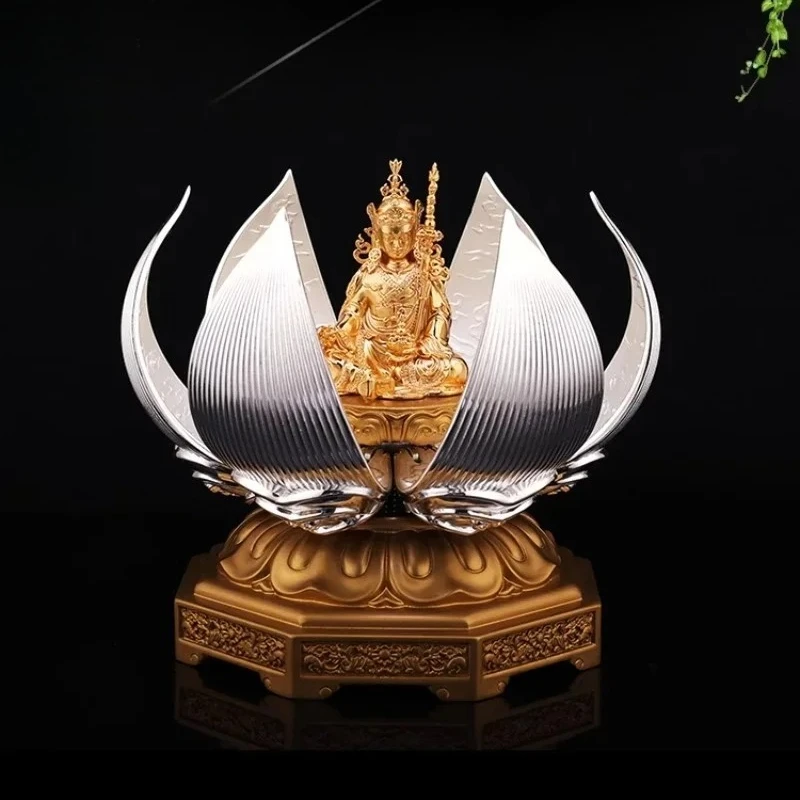

brass gilt flower blooming Buddha statue home creative ornament