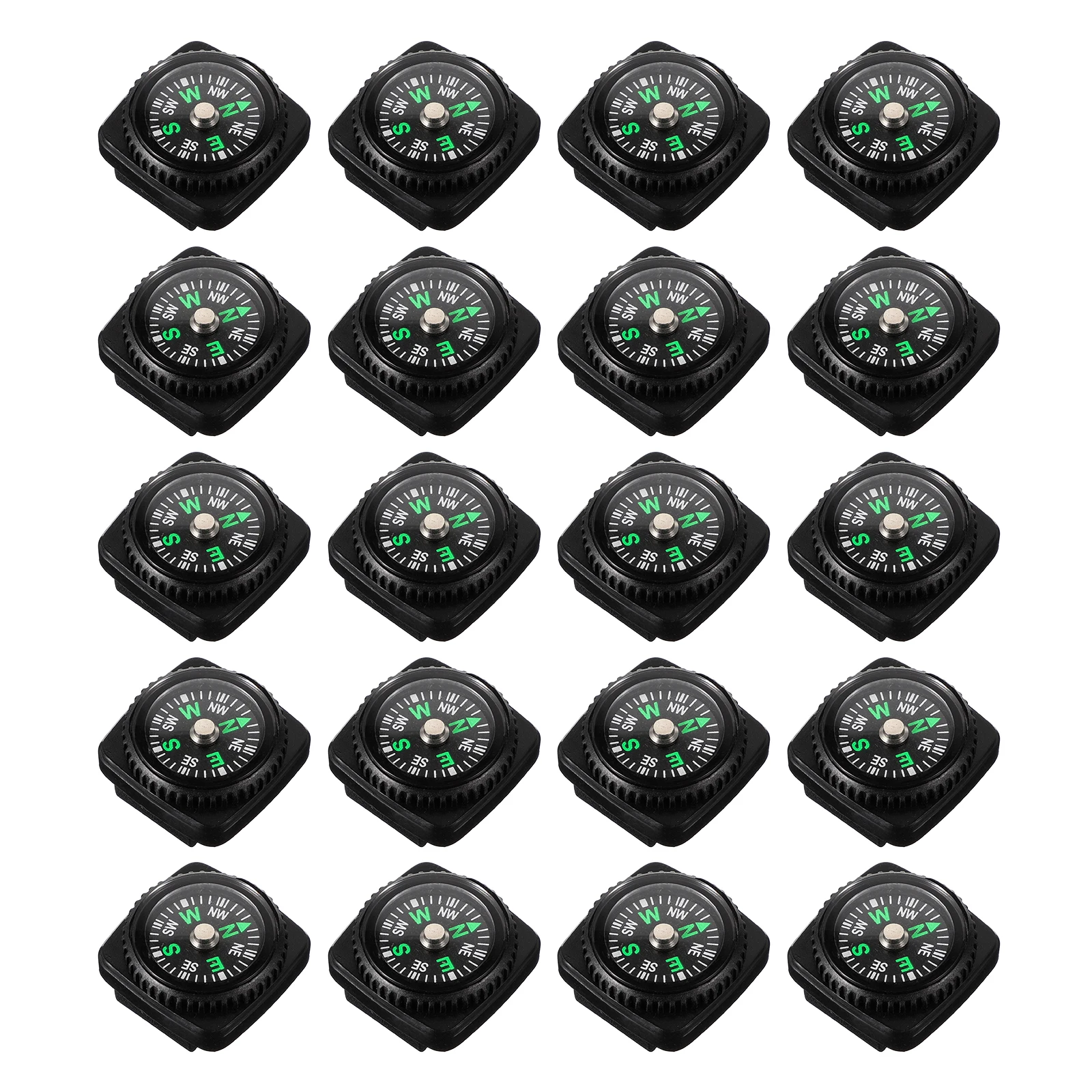 

20 Pcs Compass ABS Small Camping Pocket Liquid Cover Little Mini Button Child