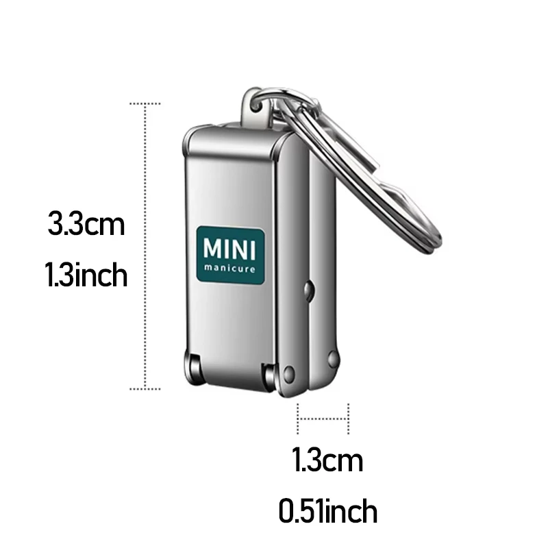 Stainless Steel Mini Nail Clippers with Nail File Function Exquisite Folding Nail Clippers Portable Luggage Shape Manicure Tools