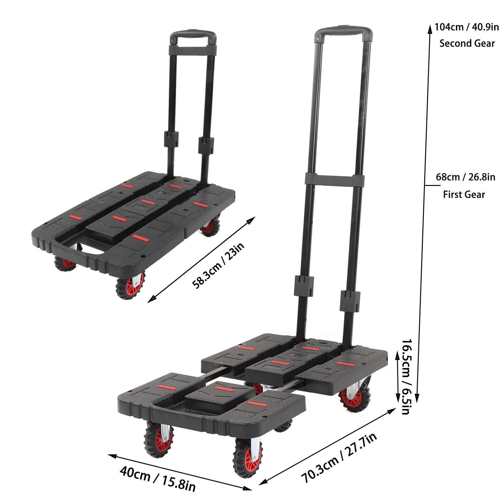 Caminhão De Mão Doméstico Dobrável, Carrinho De Bagagem, Viagem De Acampamento Ao Ar Livre, Carrinho De Compras Em Movimento