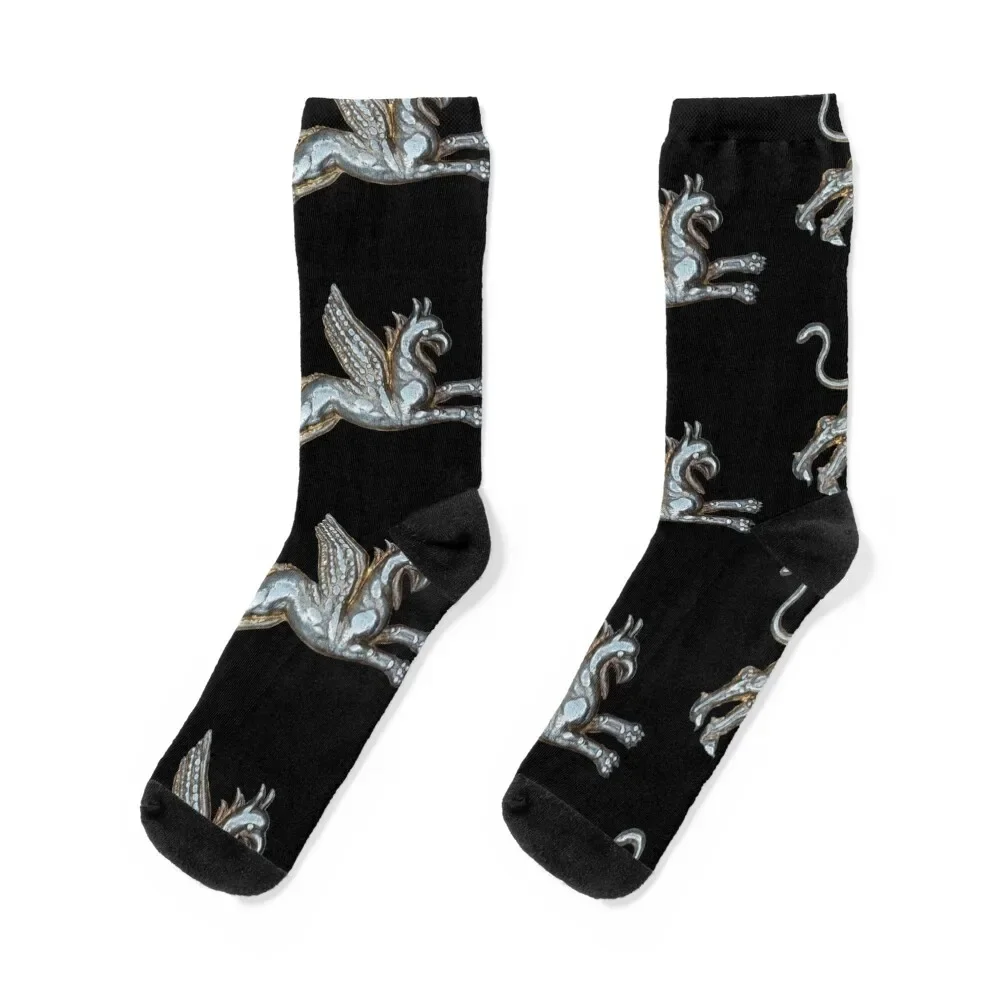 

Leaping Griffin из 79 BC, носки, чулки, цветные снежные мужские носки, роскошные женские