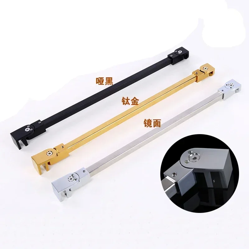 Universal adjustable shower room  glass fixed support frame, partition connection piece, stainless steel punch free pull rod