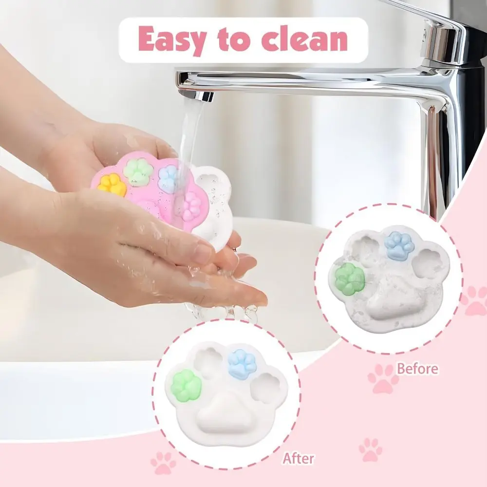 New Kawaii Cat Paw Squeeze Toy Novelty Colorful Relief Stess Toy Detachable Cat Paw Palette Animal Paw Fidget Toy