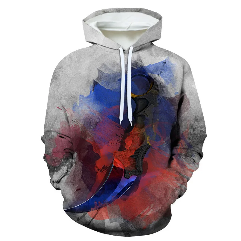 Vintage Men Graffiti Art Couple Clothing Spring Autumn Comfortable Oversized Hooded Sweatshirts 3D Y2K Pullovers Tops Coat