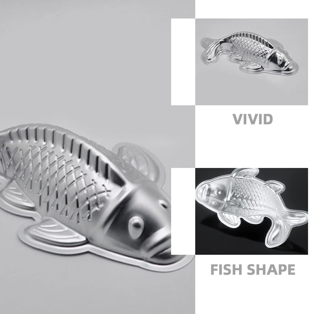 

2Pcs Carp Cake Molds DIY Chocolate Baking Nonstick Metal Jelly Pudding Dessert Baking Tools Supplies Chocolate Mold