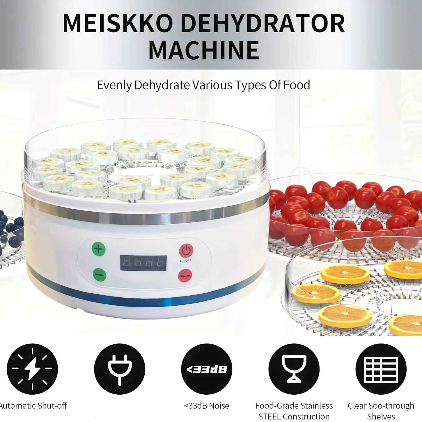 multi food control temperature drying mutfak robotları Dehydrators Intelligent Vegetable Intelligent touch control