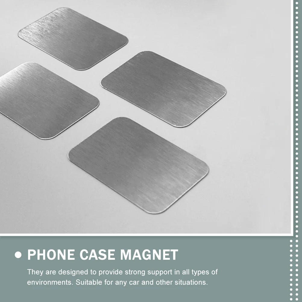 

20 Pcs Magnetic Phone Holder for Car Mobile Cellular Metal Plates Case Silver Iron