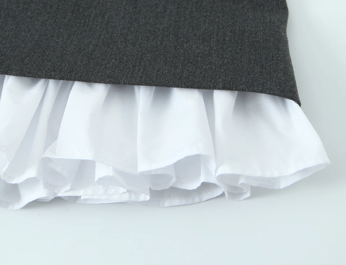 Bsay bainha em camadas decoração mini vestido roupas femininas moda 2025 outono francês noite festa de aniversário sem mangas vestidos colete