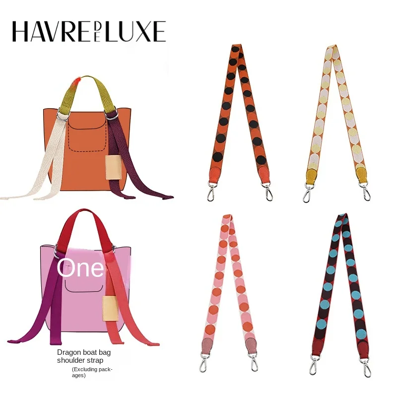 HAVREDELUXE Bag Strap For Longchamp Replay Medium And Small Shoulder Straps Modified Canvas Bag Straps