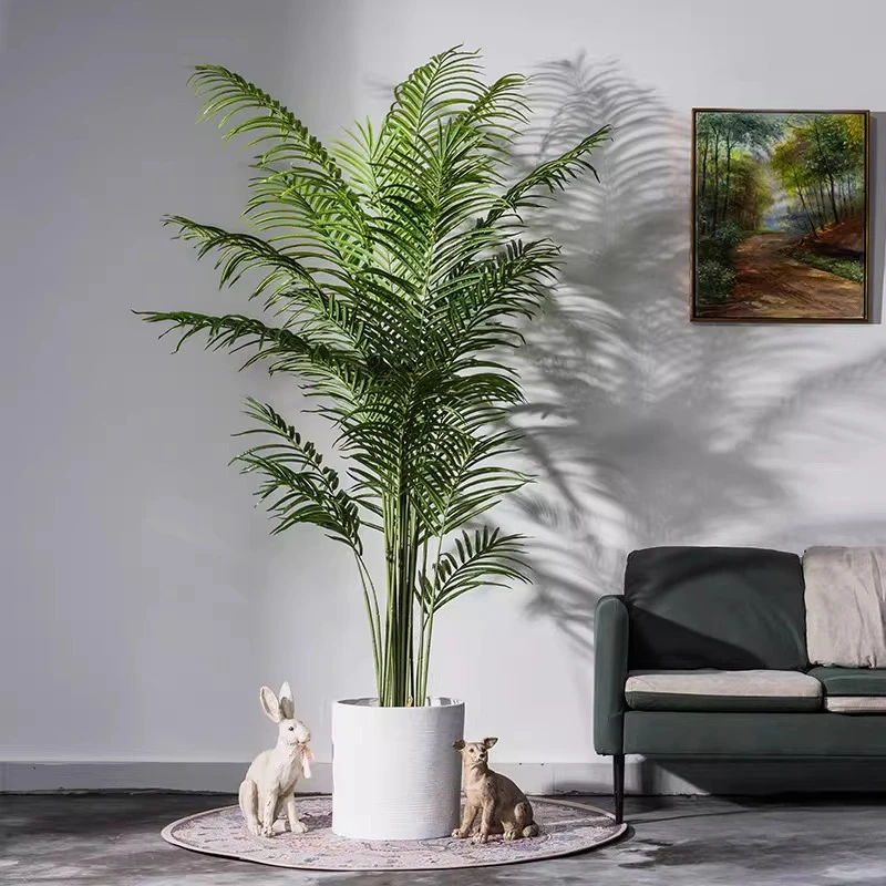 

Large Artificial Plant, Sunflower, Phoenix Tail Bamboo, Fake Tree, Potted Plant, Indoor Ornament.