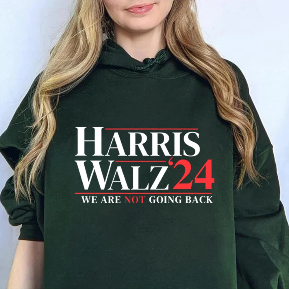 Kamala Harris 2024 for President Campaign Hoodie Women Power Voting Hooded Sweatshirt Cat Democrat Kamal for President Hoodies