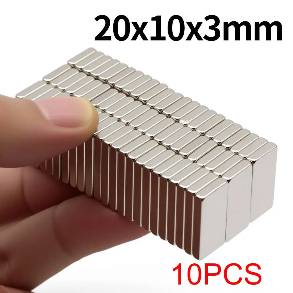 20x10x3mm Superstarker Neodym-Magnet N35 NdfeB Permanentmagnet imanes Block Leistungsstarke Magnete Kühlschrankmagnet