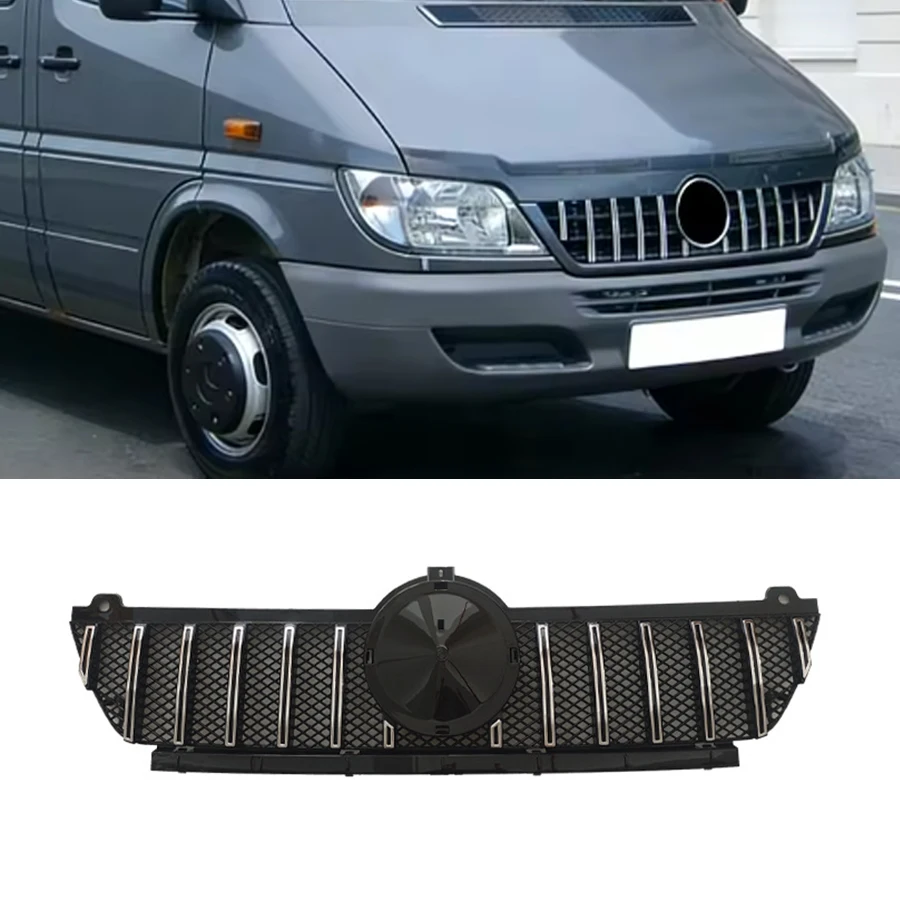 For Mercedes Benz Sprinter W901 2001 2002 2003 2004 2005 2006 Front Racing Grille Grill Mask Cover Trims Front Hood Grills