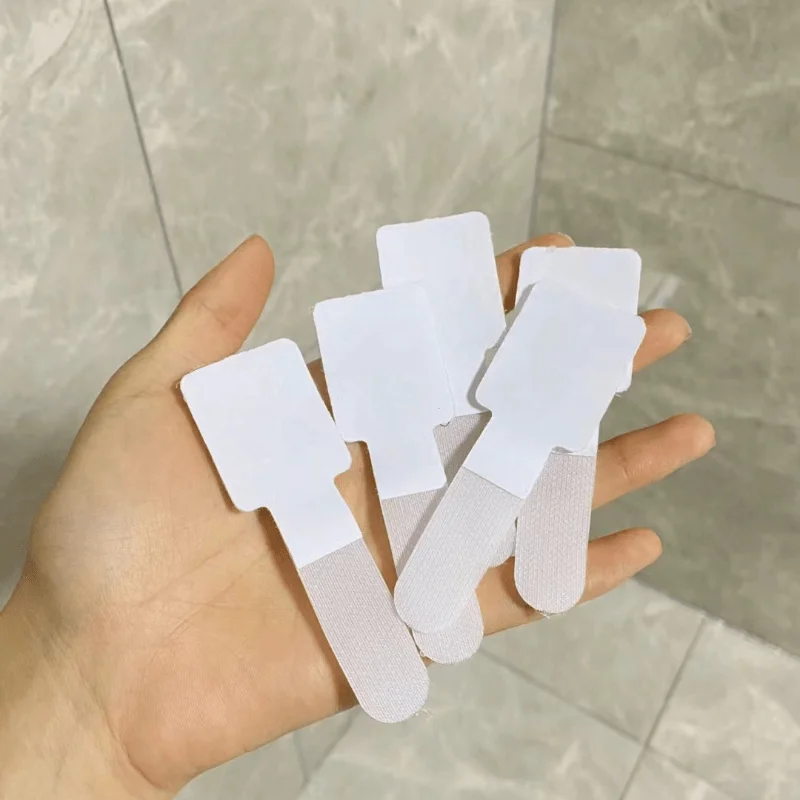 20pcs White Self-Adhesive Cable Ties - Easy Wire Management for Office Organization