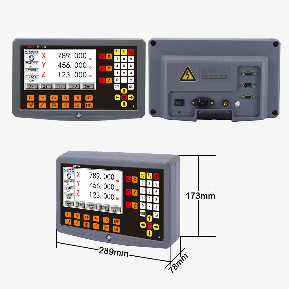 قراءات رقمية مع شاشة عرض كبيرة ، 3 محاور ، شاشة LCD كبيرة ، 5 لغات ، مطحنة مخرطة ، ماكينة طحن ،! ،!!