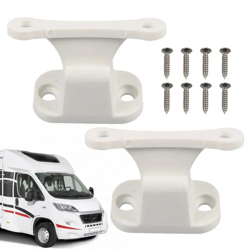 Trailer Door Holder Door Stop RV Door Holder 2X Door Stopper With Screws Marine Hardware Replacement Parts RV Door Latch For RV