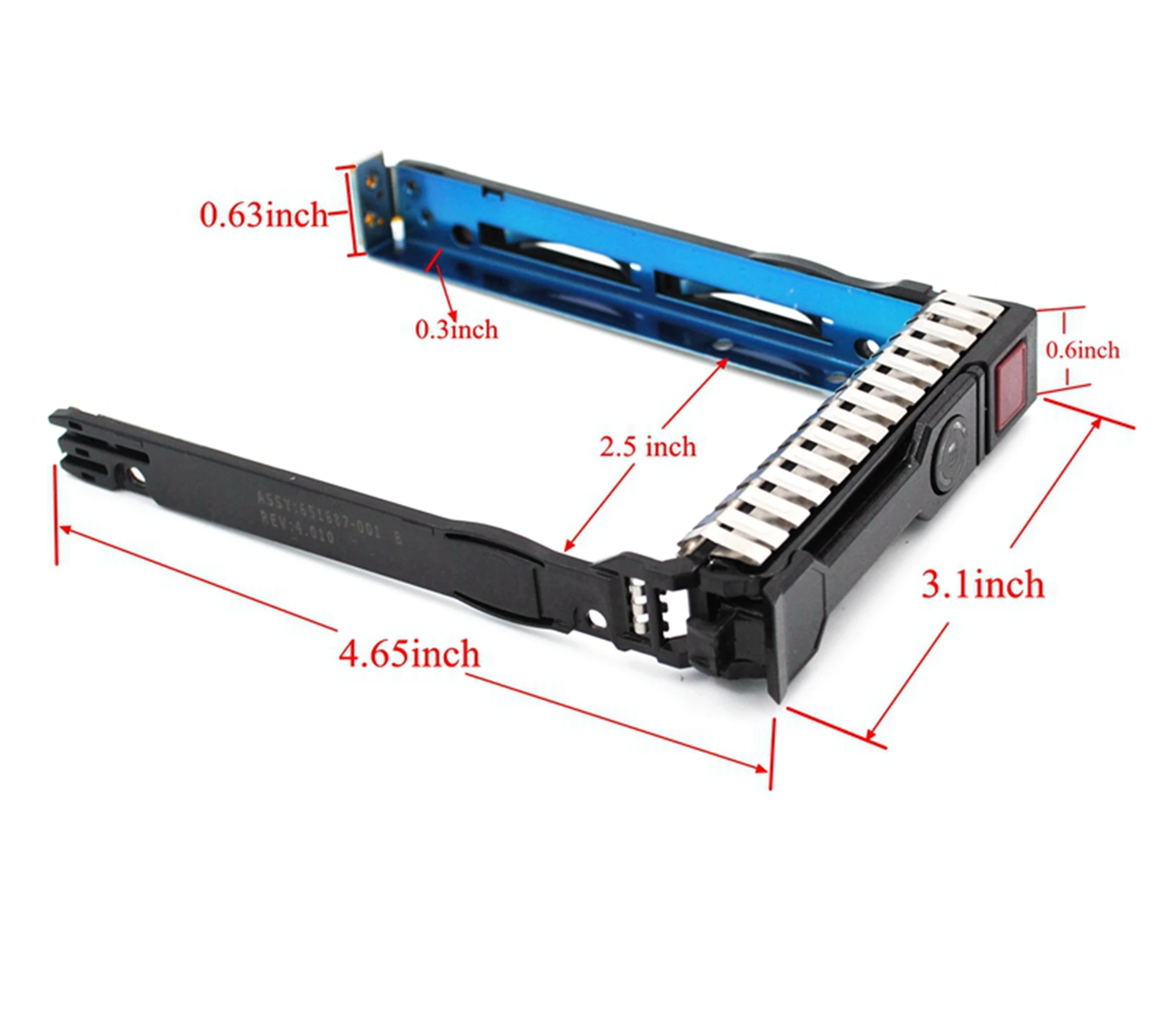 Imagem -02 - Sata Bandeja Caddy para Proliant Hard Drive Sas 651687001 651699-001 Proliant Ml350 Dl360p Dl380p Dl160 Gen8 g9 25 Pol 6-pack