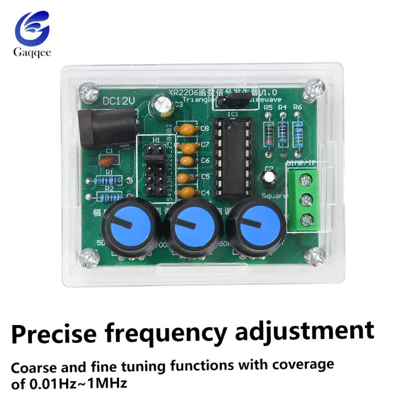 

New Upgrade XR2206 Function Signal Generator DIY Kit High Precision Sine Triangle Square Wave 1Hz-1MHz Frequency Generators
