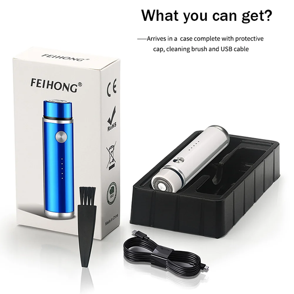 Mini Electric Shaver for Men Portable Electric Razor Beard Knife USB Charging Men's Shavers Face Body Razor