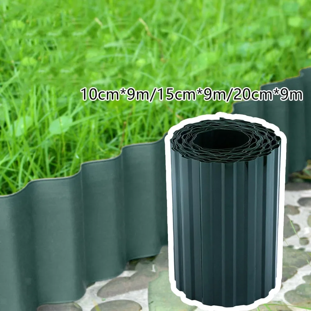 Reusable 10cm/15cm/20cm*9M Plastic Garden Fence Landscape Edgeboundary Grass Lawn Edge Borders Separate Portable Garden Supplies