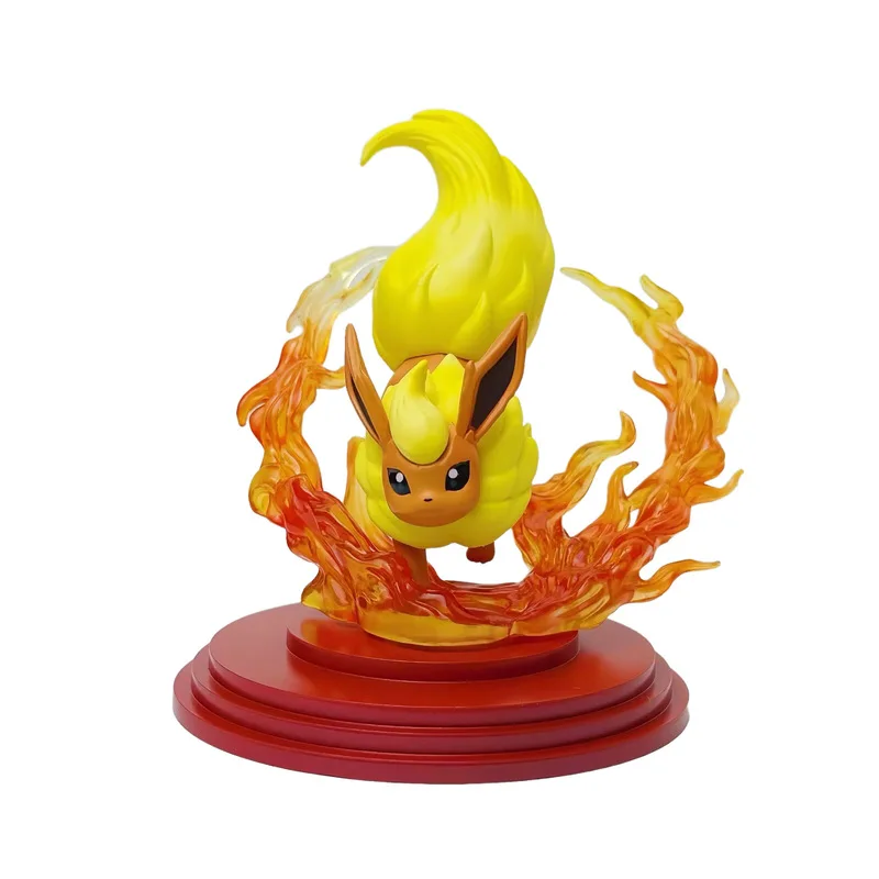 

Коллекционная статуэтка из ПВХ в стиле фэнтези с огненной тематикой и милыми существами, декор для рабочего стола и ПК, украшение в стиле аниме