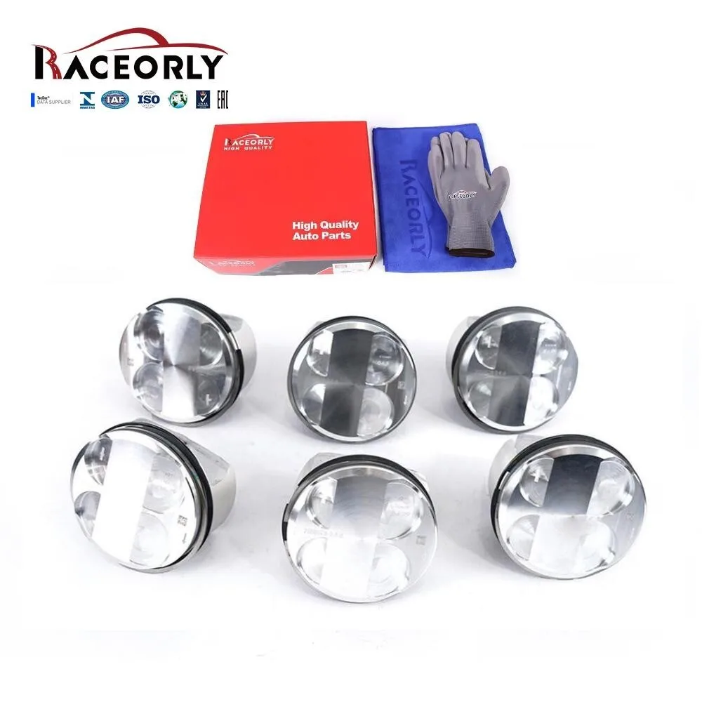 RACEORLY Pistons Rings Set 10.7:1 For BMW E90 E60 E83 128i 328i 528i X1 N52 3.0L