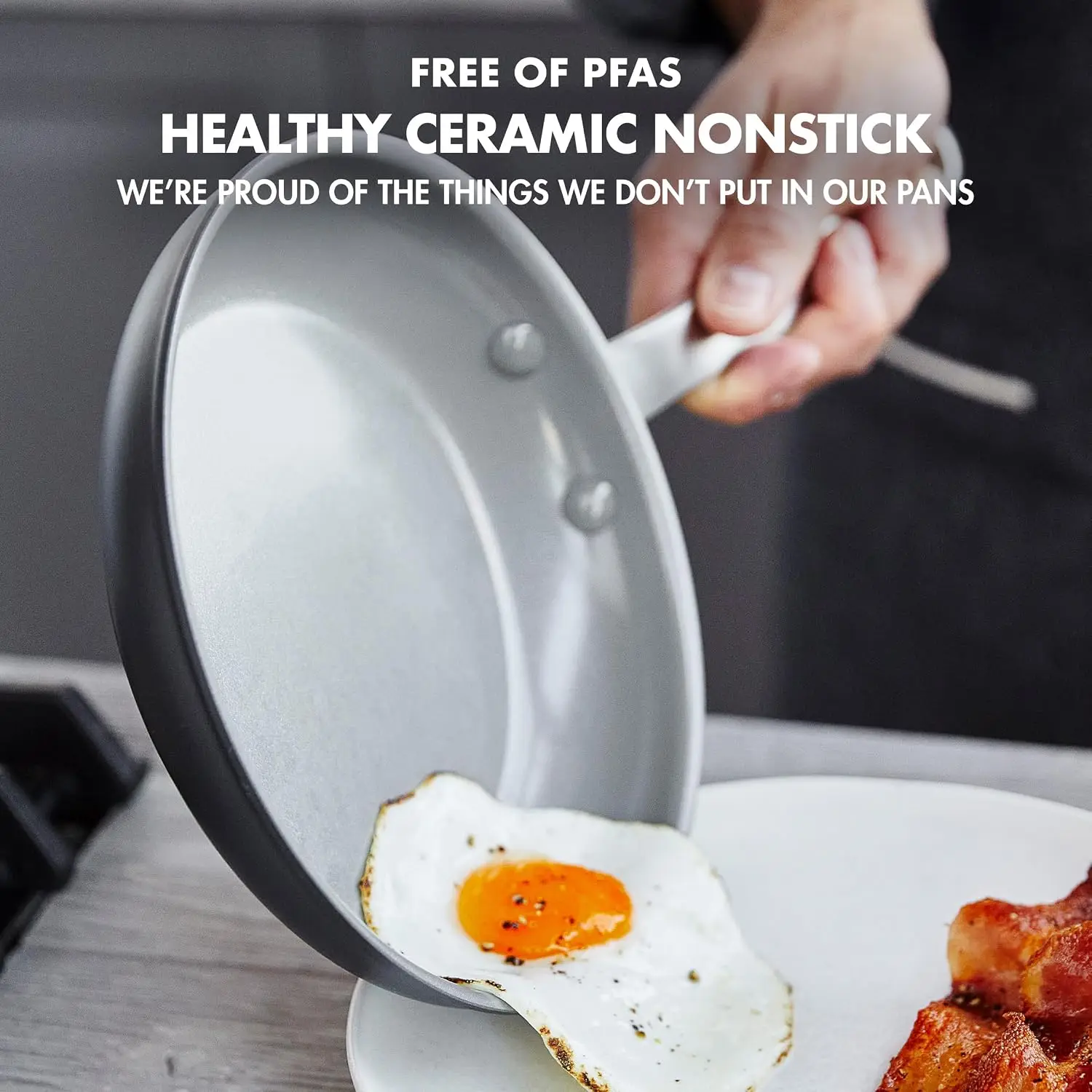 Hard Anodized Ceramic Nonstick 10 Piece Cookware Pots Pans Set Frying Skillets Saucepans Saute Stockpot Lids Pfas Free Dishwashe