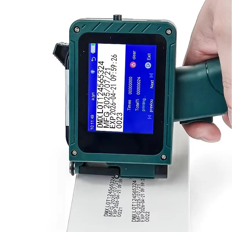 Cost‑Effective Rechargeable Pocket Handheld Inkjet Printer Small‑Size for Expiry Date Batch Coding
