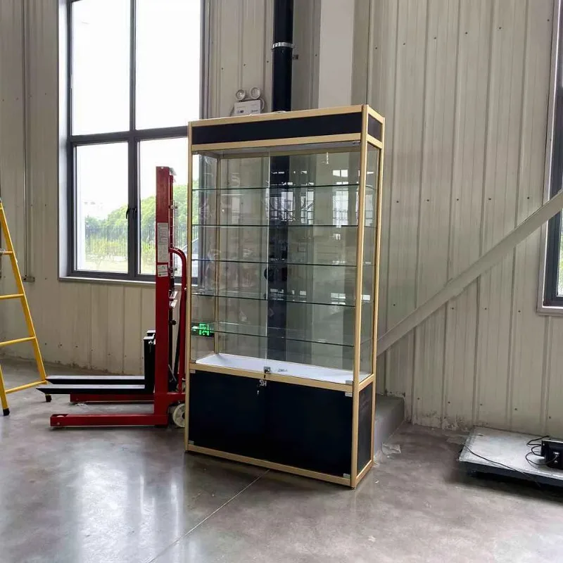 Boutique Shopping Mall Glass Cabinet Showcase Luxury Perfume Display Retail Showcase Cabinet with LED Light view 4